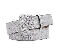 Women Retro Sequin Belt PU Adjustable Stylish Wide Shiny Bling Belt for Statement Party (One Size)
