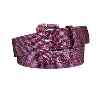 Women Retro Sequin Belt PU Adjustable Stylish Wide Shiny Bling Belt for Statement Party (One Size)