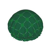 Women Reusable Stretch Hem Hair Hat St Patrick Day Green Clover DoubleWaterproof Shower Cap Bath Cap