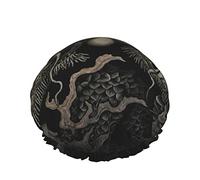 Women Reusable Stretch Hem Hair Hat Twin Dragons China Japan Cluture DoubleWaterproof Shower Cap Bath Cap