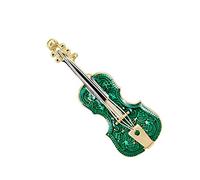 Women Rhinestone Alloy Brooch Violin Shape Pin Shirt Jacket Decorative Drip Oil Badge Breastpin StylishProfessional and Attractive