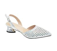 Women Rhinestone Decoration High Heel Pointed Toe Banquet Shoes And Bag Set Party Wedding Shoes Bride A Pair Shoes Silver 9.5