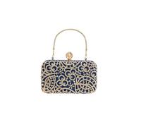 Women Rhinestone Evening Ladies Sparkly Sequin Purse Crystal Clutch Bridal Wedding Handbag Elegant Crossbody(Blue)