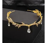 Women Rhinestone Tiaras Headbands For Leaf Crystal Crown Headdress Bridal Wedding Hair Jewelry Accessories Silver