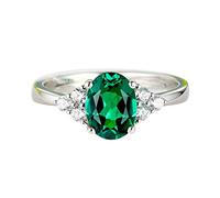 Women Ring Classic Imitation Emerald Diamond Open Ring Jewelry Anniversary Birthday Gift Fashion processing
