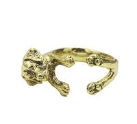 Women Ring for Mother Days Easter Puppy Pet Lovers Print Ring Love Heart Animal Ring Pet Animal Jewelry Love Dog Ring Loving Friend And Families Gifts Cool Rings for Guys (Gold, One Size)