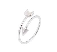 Women Ring for Ramadan Days Easter Jewelry Copper Couple Gift Ring Opening Adjustable arrowhead Fashionable Rings Thin Band (Silver, One Size)