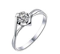 Women Ring White Heart Crystal Ring Diamond Rings Wedding Jewelry For Lady Birthday Gift 1Pcs Lovely and attractive