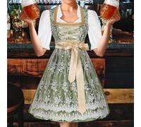 Women Role Play Dirndl Dress,Halloween Oktoberfest Cosplay Dress Women Dirndl - Bavarian Oktoberfest Outfits Girls up for Halloween Multicolor