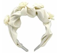 Women Rose Headband 2.3inch Wide Headbands Flower Hairhoop Party Headdress Girls Sweet Wedding Hairband Headdress