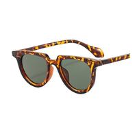 Women Round Small Frame Fashion Street Photography Sunglasses Men Outdoor Polarized Driving Beach Holiday Sun Glasses(Green)