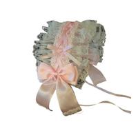 Women Ruffled Lace Bowknot Headdress Cosplay Hair Accessories for Maid Girls Sweet Headband Sweet Hair Accessories