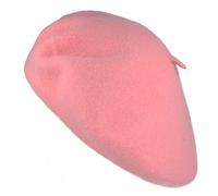 Women’s 100% Wool Beret - Classic French Style Hat, Soft & Warm Autumn Winter Fashion Accessory (UK, Alpha, One Size, Pink)