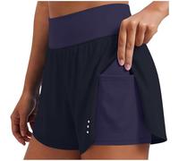 Women’s 2 in 1 Shorts Summer Running Shorts Gym Workout Athletic Gym Yoga Shorts Liner Jogging Pants Sports Quick Dry Training Joggers Shorts