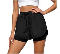 Women’s 2 in 1 Shorts Summer Running Shorts Gym Workout Athletic Gym Yoga Shorts Liner Jogging Pants Sports Quick Dry Training Joggers Shorts