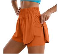 Women’s 2 in 1 Shorts Summer Running Shorts Gym Workout Athletic Gym Yoga Shorts Liner Jogging Pants Sports Quick Dry Training Joggers Shorts