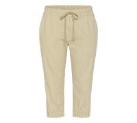 Women’s 3/4 Striped Trousers KAFFE Curve KcnanaKCNana Beige 54