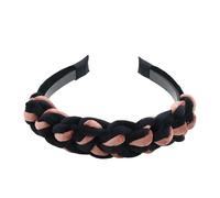 Women’S 3Cm Wide Braided Satin Silk Hairband Classic Solid Weave Headwear Fashion Non Slip Hair Hoop For Everyday Styling