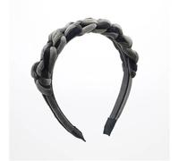 Women’S 3Cm Wide Braided Satin Silk Hairband Classic Solid Weave Headwear Fashion Non Slip Hair Hoop For Everyday Styling