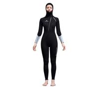 WOMEN,S,3mm Neoprene Wetsuit for Women Men, One Piece Full Body Diving Suit with Front Zip, Cap Hooded for Snorkeling, Surfing, Canoeing, Scuba