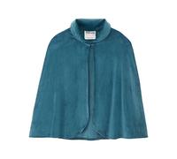 Women’s Adaptive Easy-Dress Bed Jacket Cape for Elderly Needs, Caribbean Blue, One size