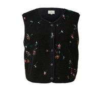 Women’s All-Over Printed Fluffy Teddy Gilet QS Noir 2XL