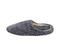 Women’s Backless Woven Plush Lined Slippers, Soft Memory Foam Indoor Mules with Anti-Slip Sole, Lightweight Cosy Ladies Slip-On House Shoes, Winter Warm Bedroom Home Comfort