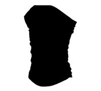 Women’s Bandeau Neck Sheering Boob Tube Top Printed Plain Shirt Ladies Summer Wear Sleeveless Strapless Tee Top Street Wear Casual Tops Plus Size UK 8-26 Black