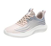 Women’ s Barefoot Walking Shoes Women Sneakers Fashionable Pattern Color Blocking Mesh Breathable and Comfortable All Season Casual Shoes Pink