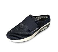 Women’S Breathable Mesh Sandals with an Open-Heel Design for Easy Slip-On and Slip-Off,Offering Comfort and Breathability,in A Round-Toe Style(Dark Blue,3.5)