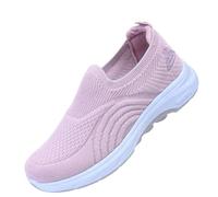 Women’s Breathable Slip On Trainers with Soft Sole Daily Comfort and Casual Style Sneakers Womens Trainers for Work, Home, or Short Walks, Mesh Upper Flexible Fit Orthopedic Shoes Pink