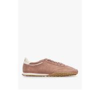 Women’s Bridge Pink Brown Suede Low Profile Trainers - Pink Suede / 38