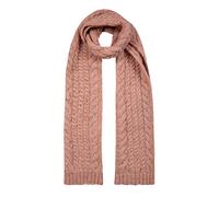 Women’s Cable Knit Scarf with Marl Yarn - Powder Pink / ONE