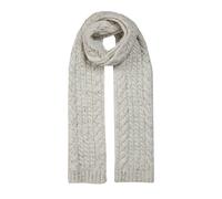 Women’s Cable Knit Scarf with Marl Yarn - Winter White / ONE