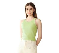 Women’s Camisoles with Built in Shelf Bra Ribbed Tank Tops Basic Yoga Top Layering Tank Top Padded Casual Tops (LY188-Green, L-XL)
