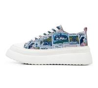 Women’s Canvas Shoes - Vegan Leather and Unique Design Casual Shoes for Women, Comfortable & Fashion Sneakers for Everyday Streetwear, Already Lost 2, 2 UK