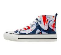 Women’s Canvas Shoes - Vegan Leather and Unique Design Casual Shoes for Women, Comfortable & Fashion Sneakers for Everyday Streetwear, Swan and Raven, 7 UK