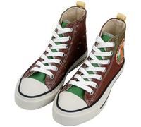 Women’s Canvas Shoes - Vegan Leather and Unique Design Casual Shoes for Women, Comfortable & Fashion Sneakers for Everyday Streetwear, Camping Scooby Doo, 5.5 UK