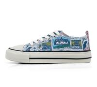 Women’s Canvas Shoes - Vegan Leather and Unique Design Casual Shoes for Women, Comfortable & Fashion Sneakers for Everyday Streetwear, Already Lost, 2 UK