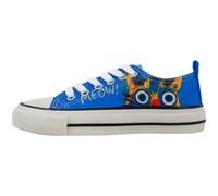 Women’s Canvas Shoes - Vegan Leather and Unique Design Casual Shoes for Women, Comfortable & Fashion Sneakers for Everyday Streetwear, Meow Attack 2, 2 UK
