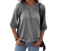 Women’s Casual Long Sleeve T Shirt Tops Crewneck Sweatshirt Loose Plain Pullover Tunic Tops for Ladies Sweatshirts Long Sleeve Tops for Women Casual Crewneck Pullover Shirts Solid Color Loose Tops