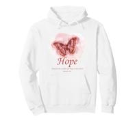 Women’s Christian Butterfly Bible Verse: Hope - Psalms 130:5 Pullover Hoodie