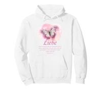 Women’s Christian Butterfly Bible Verse: Liebe (Deutsch) Pullover Hoodie