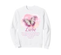 Women’s Christian Butterfly Bible Verse: Liebe (Deutsch) Sweatshirt