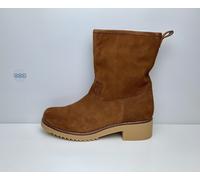 Women’s Clark’s Eden Mid Hi Real Suede Leather Calf Boots Dark Tan Brown UK 7 D