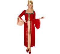 Women’s Costume Queen Medieval Halloween Fancy Dress Outfit Ladies Castle