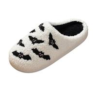 Women’s Cow Slippers, Ladies Cute Plush Indoor House Shoes with 3D Animal Design, Warm Fluffy Lining Anti Slip Sole, Soft Comfy Winter Bedroom Footwear, Cosy Slip on Home Slippers