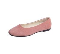 Women’s Dance Flat Shoes Slip-On Lightweight Cushioned Moulded Footbed Reduces Stress Anti-Slip Ladies Ballet Footwear Evening Prom Spring Party Cute