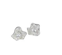 Women’s Delicate Shiny Cubic Zirconia Floral Drop Earrings, Dainty Fairy-Style, Minimalist Elegant Hypoallergenic Ear Dangles, Aesthetic Versatile for Daily Wear