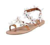 Women’s Elegant Flip Flops Slip-On Open Toe Lightweight Diamante Soft Sole Comfy Reduces Stress Outdoor Sandals Summer Beach Party Garden Leisure